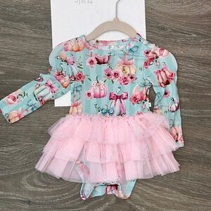 Tulle skirted romper